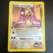 Vintage Pokemon Rocket's Hitmonchan 1st Edition Gym Hero 11/132 Holofoil LP/NM picture