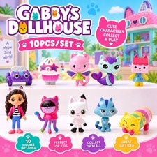 10pcs/set Gabby's Dollhouse Action Figure Cute Doll Collection Model Toys picture
