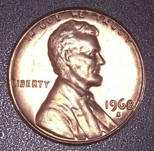1968-S   LINCOLN CENT 1C , BRILLIANT UNCIRCULATED RED picture