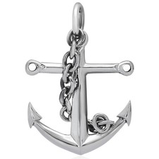 Impressive High-Quality Anchor Pendant, made of Solid 925 Sterling Silver. picture