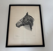 1962 Kentucky Derby Winner Decidedly Pencil Sketch Vintage Framed Wall Art picture