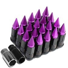DNA Motoring LN-ZTL-9032-15-PP 16Pcs M12x1.5 25mm OD Wheel Lug Nuts Purple picture