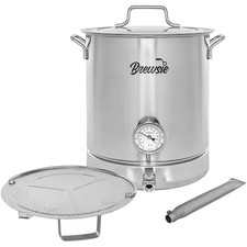 CONCORD BREWSIE 40 Quart Stainless Steel Home Brew Kettle w/ Dual Filtration Set picture