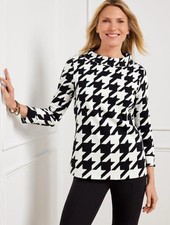 Talbots Houndstooth Jacquard Top, Small picture