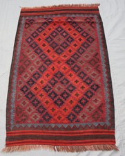 Vintage Kilim Wool Runner Rug 2'10
