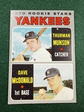 1970 Topps - Thurman Munson #189 (RC) EX+ New York Yankees centered & glossy picture