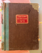 1914-45 French Notary Ledger Nobility Securities Archive De Broglie WWI Vichy picture