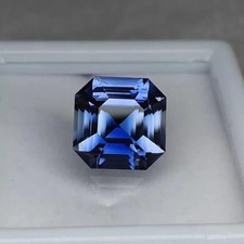 Natural 12.20 ct ladakh blue sapphaire Asscher cut loose gemstone IGL certified picture