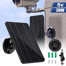 30W 5V Solar Panel USB-C Port 360°Adjustable Mounting for Security Camera picture