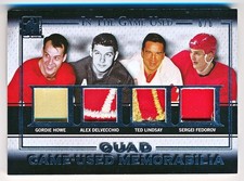 2016-17 ITG Used Howe Delvecchio Lindsay Fedorov Quad Patch #GQP-05 (6/6) picture