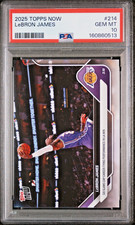 2025 Topps Now LeBron James #214 PSA 10 Panoramic Dunk Pop 7 Very RARE Goat HOF picture