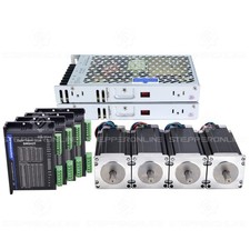 STEPPERONLINE 4 Axis Nema 23 Stepper Motor 3Nm & Driver DM542T &Power Supply Kit picture