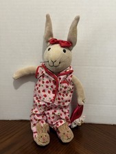 Jellycat Goodnight My Bunny Rabbit Plush 12” Sleepyhead Strawberry Pajamas Rare picture