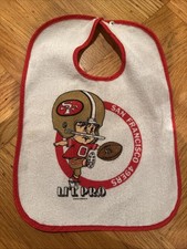 Vintage San Francisco 49ers Plastic/Cloth Li'l Pro Baby Bib NFL Official picture
