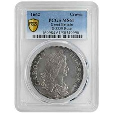 1662 Crown Charles II, PCGS MS61 GREAT BRITAIN picture