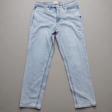 Seven7 Premium Brand Women Straight Leg Jeans Light Wash Blue Denim Size 8 picture