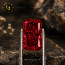 Certified Red Diamond VVS1 Radiant Cut 5.60 Ct Lab Grown Diamond Loose Gemstone picture