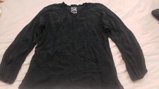 Pre-owned Johnny Was black embroidered long sleeve high low top size small picture