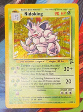 Nidoking 11/130 Base Set 2 Holo Rare Pokemon 2000 WOTC English Vintage MP picture