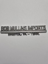 VTG Bob Mullins Imports VW Volvo Bristol Va Tenn Metal Dealer Badge Emblem  picture