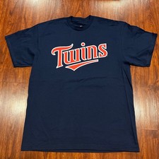 Majestic Men’s Minnesota Twins Navy Jersey Shirt Large L Baseball MLB picture