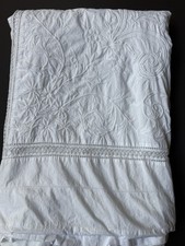 GUC Rare RALPH Lauren *QUEEN Hope Chest WHITE DUVET COVER Florals EMBROIDERED picture