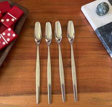 4 Pcs GENSE Sweden Bone Marrow Vintage Spoons Mid Century MCM Stainless Iced Tea picture