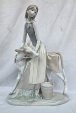 Lladro Girl With Calf Figurine 4513 Retired picture