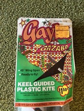 Vintage 1975 GAYLA GAZABO Kite NOS New Sealed Factory Packaging Stock 119 picture
