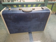 VTG 1950s Samsonite Shwayder bros Hard Shell Suitcase Blue Mid Century Prop picture