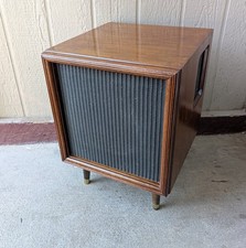 Vintage MCM Custom DIY Mahogany Speaker Cabinet 12