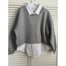 Maeve Anthropologie Layered Twofer Sweater Womens Large L picture