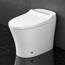 Smart One Piece Elongated Toilet Automatic Flush Heated Seat 1.28 GPF Night Ligh picture