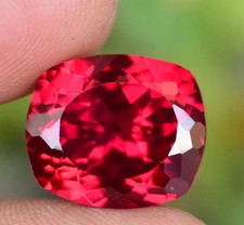 Flawless Natural Myanmar Red Spinel 13.80Ct Cushion Cut Certified Loose Gemstone picture