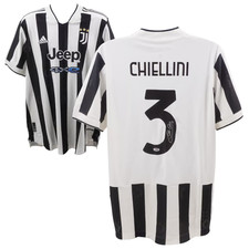 Giorgio Chiellini Signed Juventus FC Home Soccer Jersey #3 with PSA COA picture