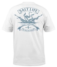 SALT LIFE MEN'S  OCTOPUS SPEAR TEE COLOR WHITE picture