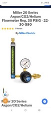 Miller Electric 22-30-580 Flowmeter Regulator, Argon, Carbon Dioxide, Helium, picture