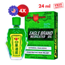 Original Eagle Brand Refreshing Fragrance Med Oil 4 x 24ml Bottles  picture