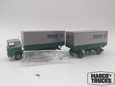 Herpa MAN F8 refrigerated trailer green/silver „Weser Logistk-Services“ 1:87 /HU picture