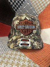 New Harley Davidson Camo  Trucker Patch Hat Otto Cap Motorcycle picture