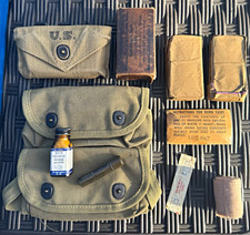 WWII WW2 US Army Medical Lot First-Aid Kits w/Contents - Exc picture