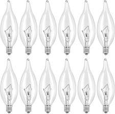 LinMiFo 12-Pack E12 B10 Clear Candelabra Base Bulb, 60W 120V Incandescent Candle picture