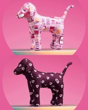 2x Victoria's Secret PINK FRIDAY Patchwork And Burgundy Heart Logo Mini Dog 2026 picture
