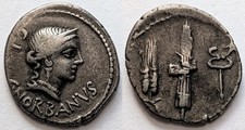 Roman Republic C Norbanus Silver Denarius 83 BC Venus Fasces Crawford 357/1b picture
