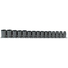 Proto J74204 1/2in Drive 15-Piece Metric 6-Point Socket Set picture