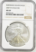 2007-W Burnished American Silver Eagle MS-69 NGC picture