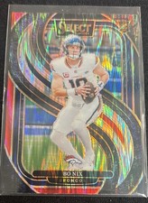 2024 Panini Select - Premier Level Bo Nix #117 Black & Red Shock Prizm (RC) picture