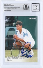Rafael Nadal Autographed 2003 NetPro #70 Beckett Fanatics Auto 10 Rookie Card picture
