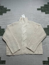 Zara Sweater Womens Small Beige Cable Knit New  picture