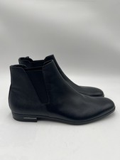 Men’s PRADA Saffiano Black Leather Chelsea Boots Size 9UK picture